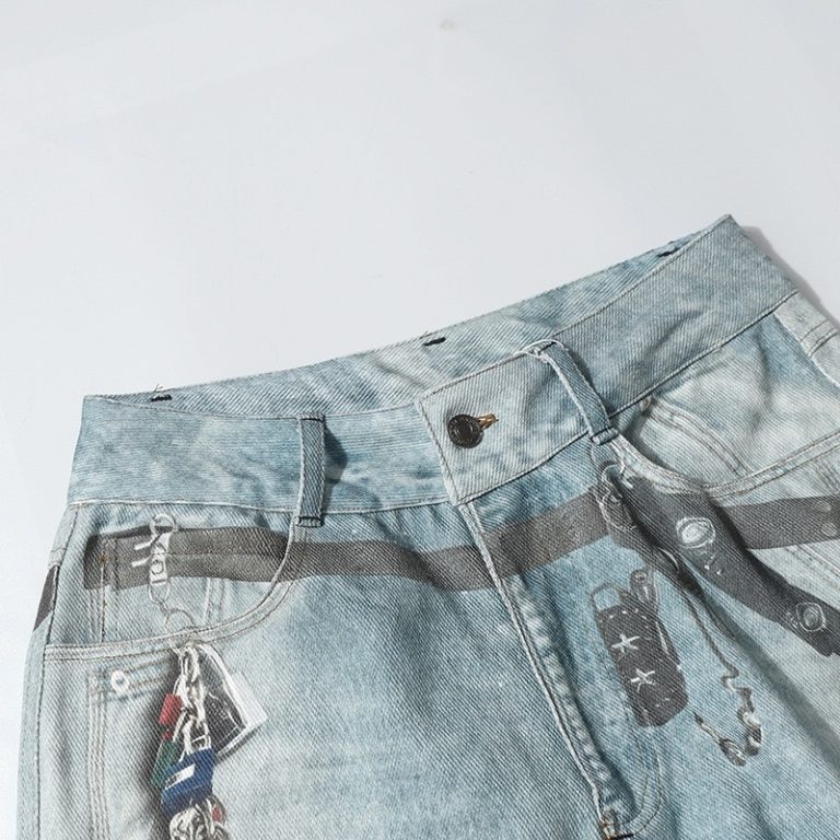 Printed jeans