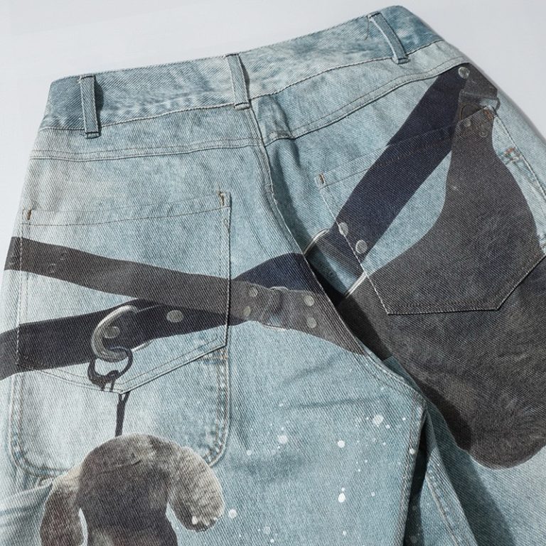 Printed jeans