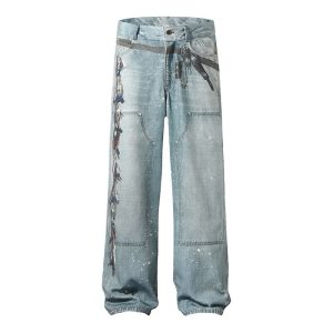 Printed jeans