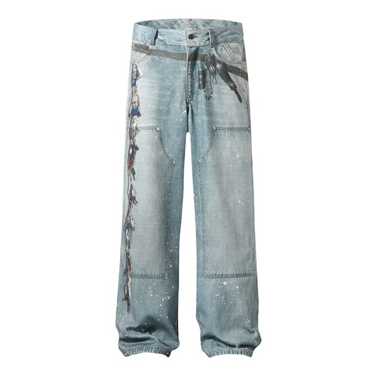 Printed jeans