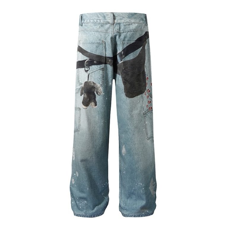 Printed jeans