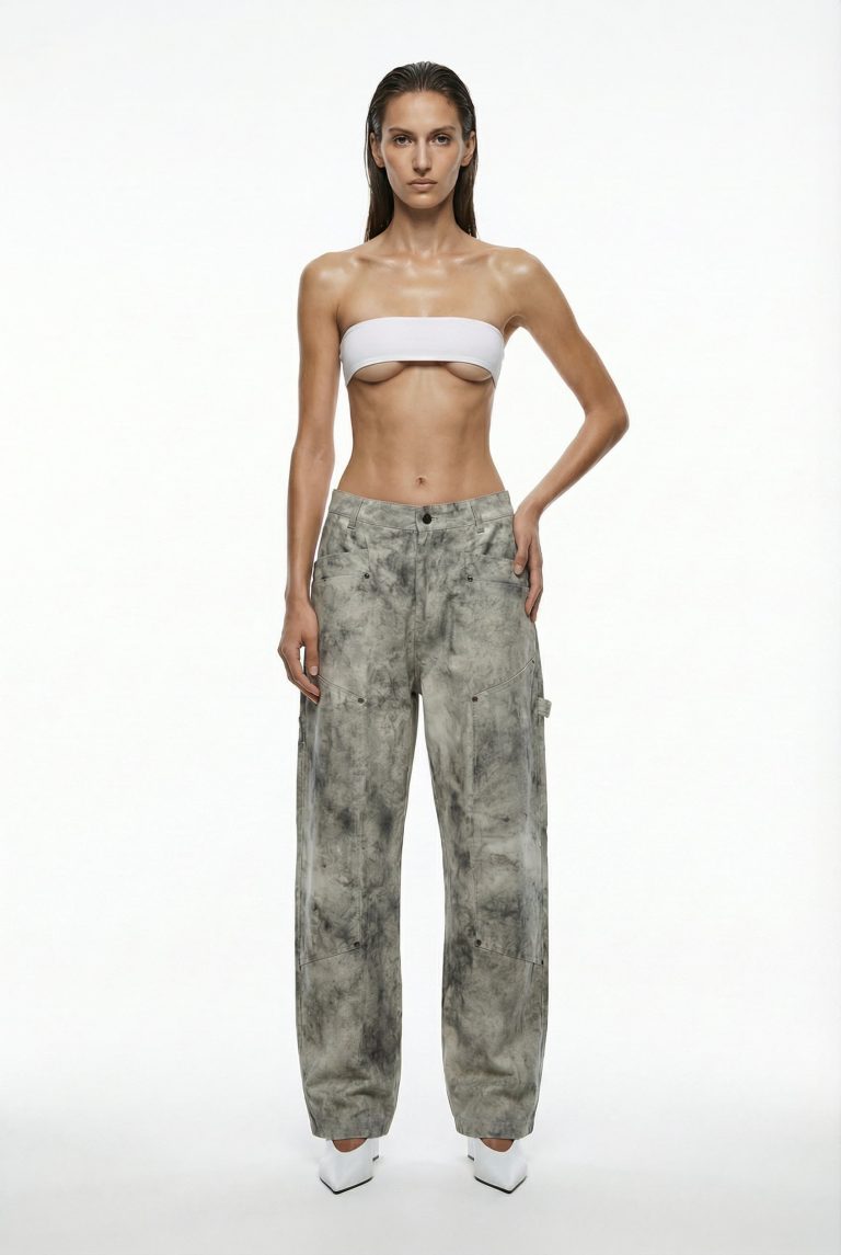Printed carpenter pants