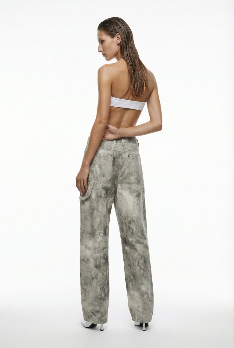 Printed carpenter pants